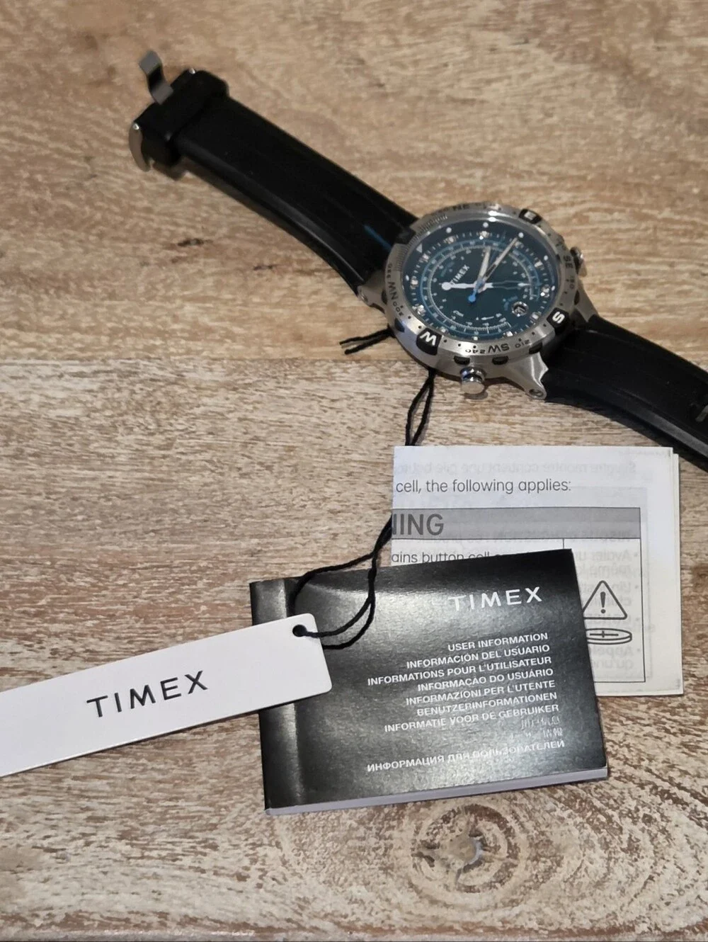 Timex Expedition Tide-Temp-Compass 44mm Stainless Steel Runner Strap Watch